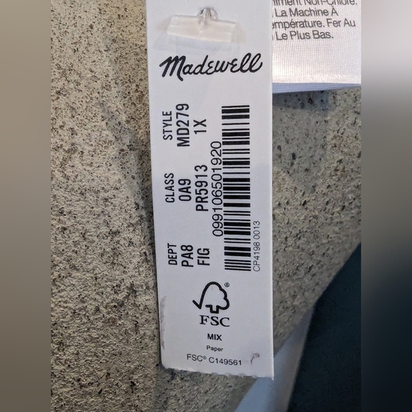 MADEWELL V-Neck Knit Tank Top in Fig Size 1x, new - Picture 8 of 15